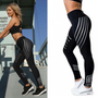 Reflective Leggings for Women with Laser-Printed Striped Design on Thighs and Calves - Visible Variety