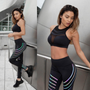 Reflective Leggings for Women with Laser-Printed Striped Design on Thighs and Calves - Visible Variety