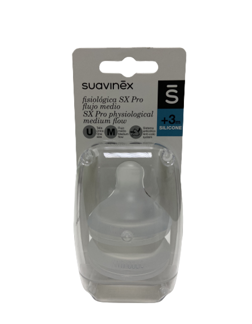 Tetina silicona fisiológica suavinex flujo m 2 unidades Tetina silicona fisiológica suavinex flujo m 2 unidades