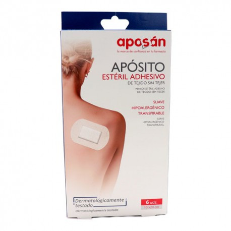 Aposan apósito adhesivo estéril tnt apósito estéril 10 x 20