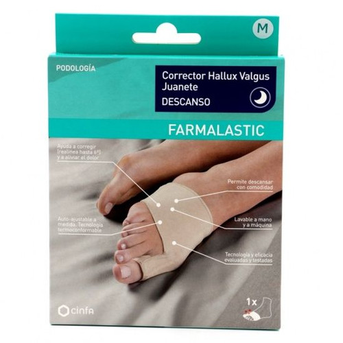 Farmalastic corrector juanete descanso talla mediana 1 U. Farmalastic corrector juanete descanso talla mediana 1 U.