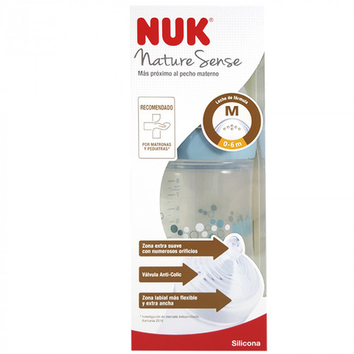 Nuk biberón pp silicona nature sense 1 m 260 mL