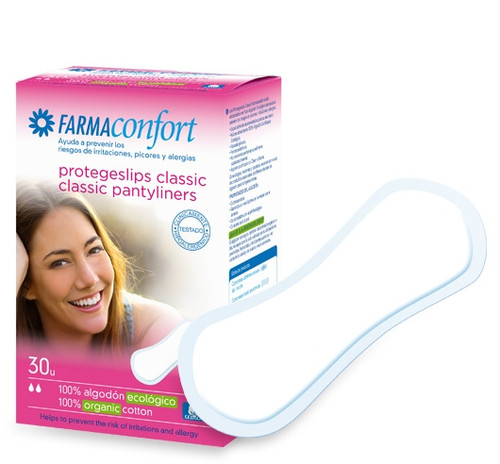 Protegeslips de algodón farmaconfort adaptables flex 30 U Protegeslips de algodón farmaconfort adaptables flex 30 U