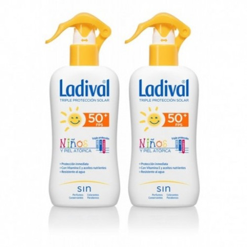 Ladival niños fotoprotector FPS 50 spray fotopro pack duplo 200 mL + 200 mL Ladival niños fotoprotector FPS 50 spray fotopro pack duplo 200 mL + 200 mL