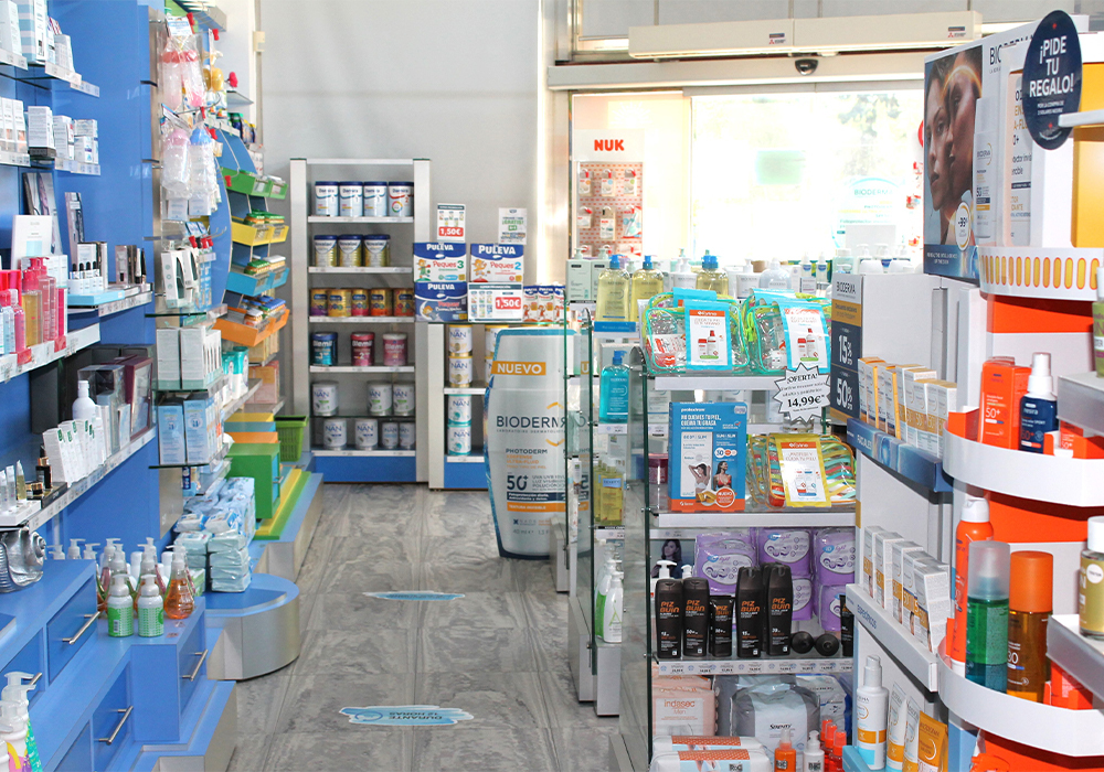 Interior de la Farmacia El Parque en Don Benito, Badajoz