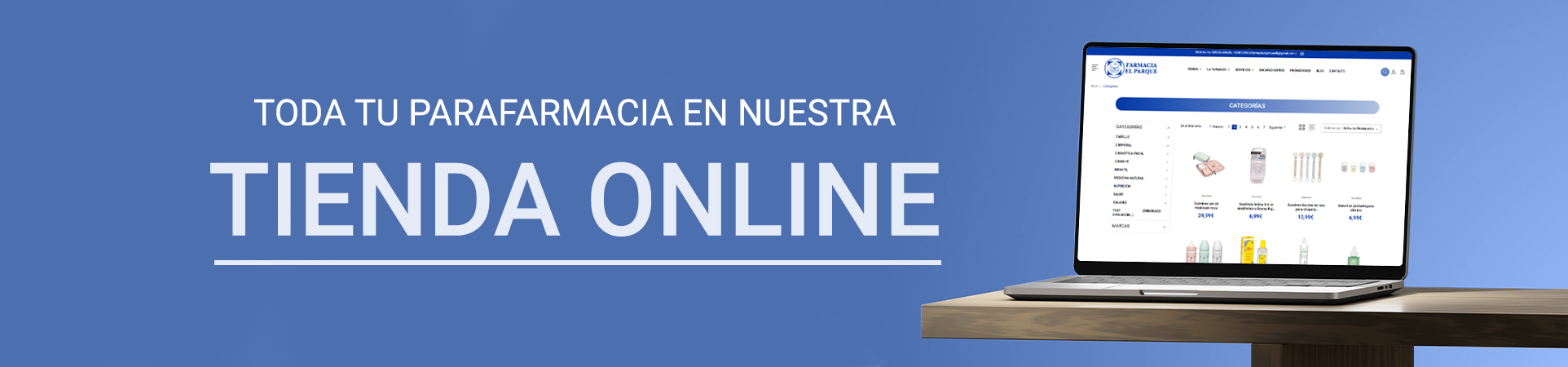 Toda tu parafarmacia online en Farmacia El Parque en Don Benito, Badajoz