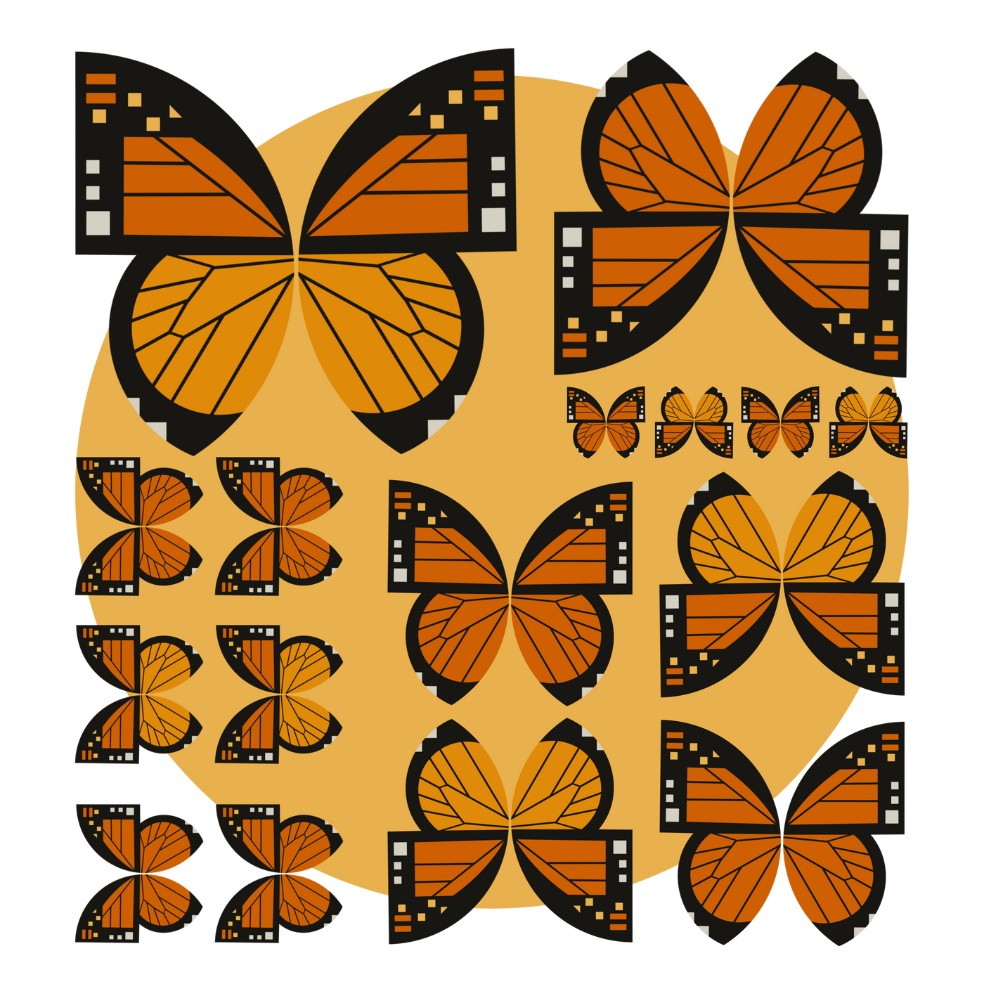 GREETING CARD | Monarch butterfly (Danaus plexippus) - IUCN RED LIST