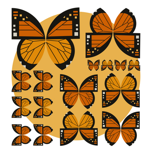 GREETING CARD | Monarch butterfly (Danaus plexippus) - IUCN RED LIST