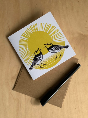 GREETING CARD | Golden-cheeked Warbler (Setophaga chrysoparia)- Endangered