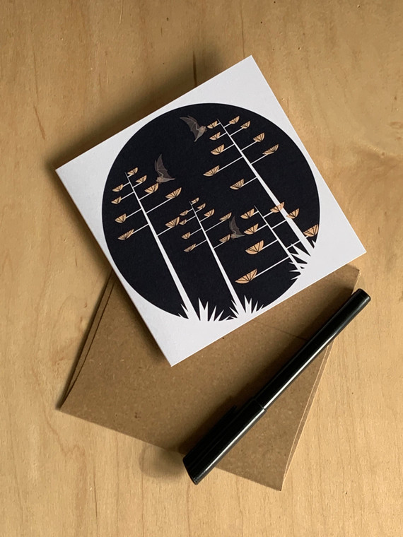 GREETING CARD | Mexican long-nosed bat (Leptonycteris nivalis) - Endangered