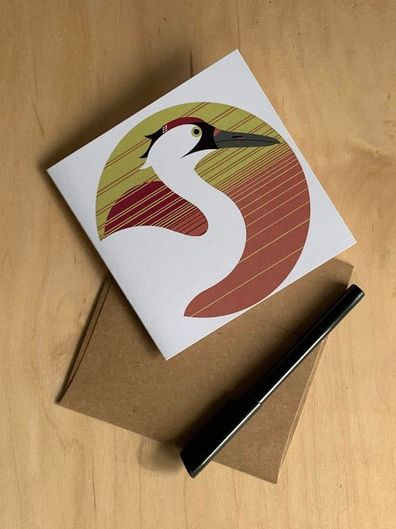GREETING CARD | Whooping Crane (Grus americana)- Endangered