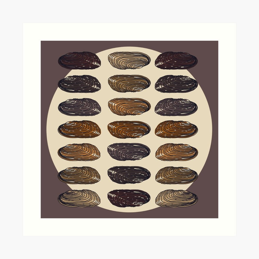 POP ART MUSSELS & Endangered Texas Hornshell Art