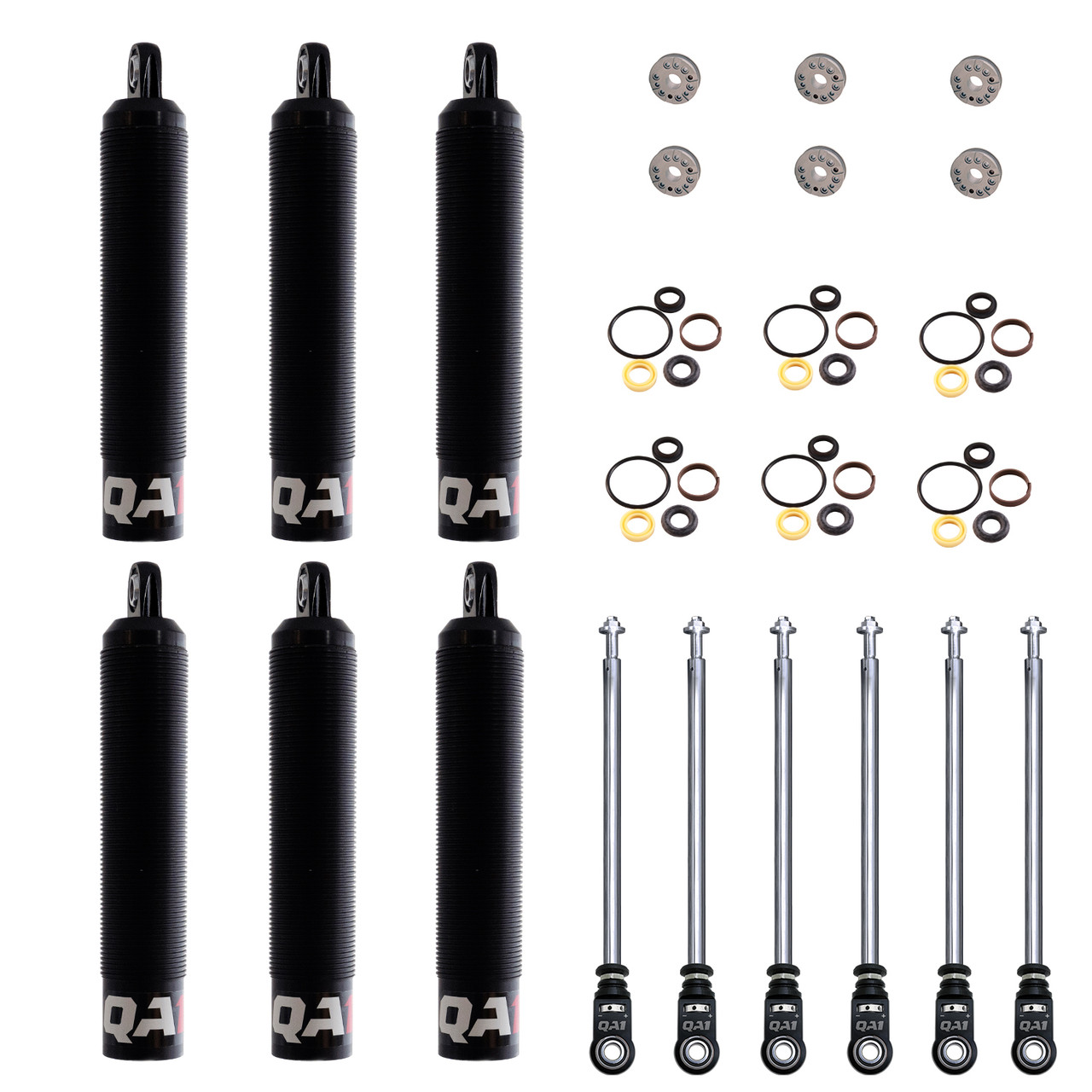 6Q6RLD-DRY-6PK 6Q Adjustable Dry Shock Six Pack, Twin Tube, 6in