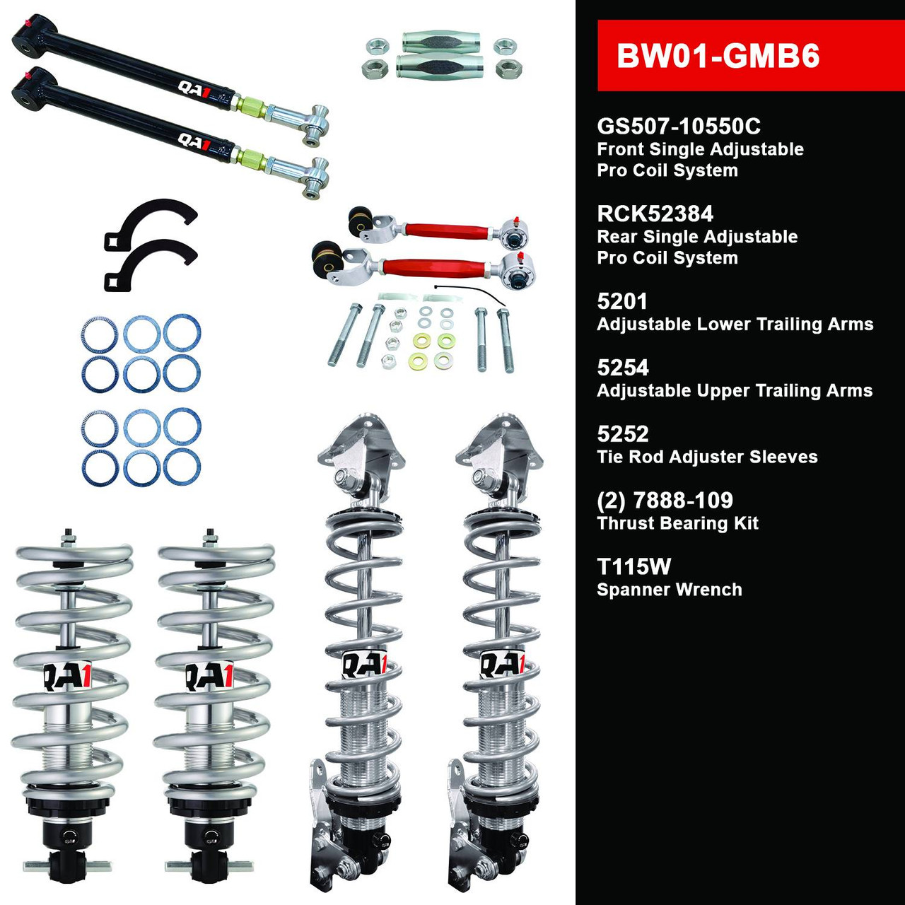 キャデラック　スウェーバー　スウェイバー QA1 BW01-GMB6 Big Wheel Kit, 1991-1996 GM B-Body