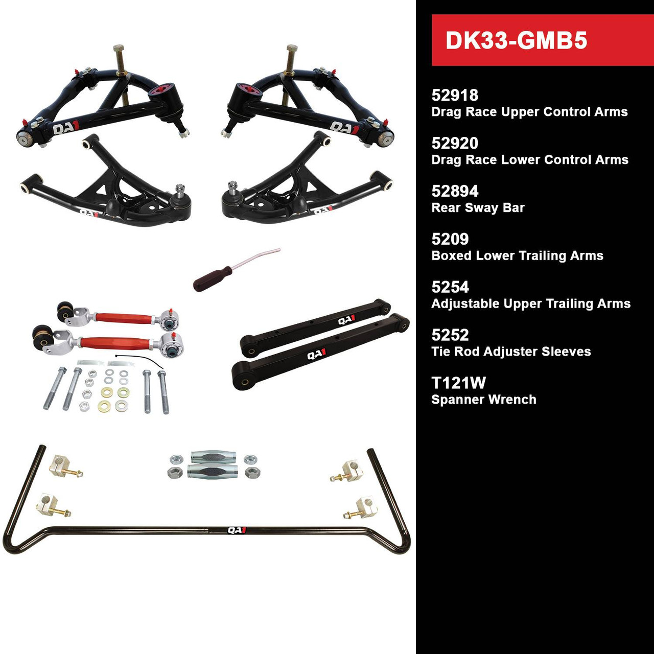 DK33-GMB5 Level 3 Full Vehicle Drag Kit, 94-96 GM B-Body, W/O