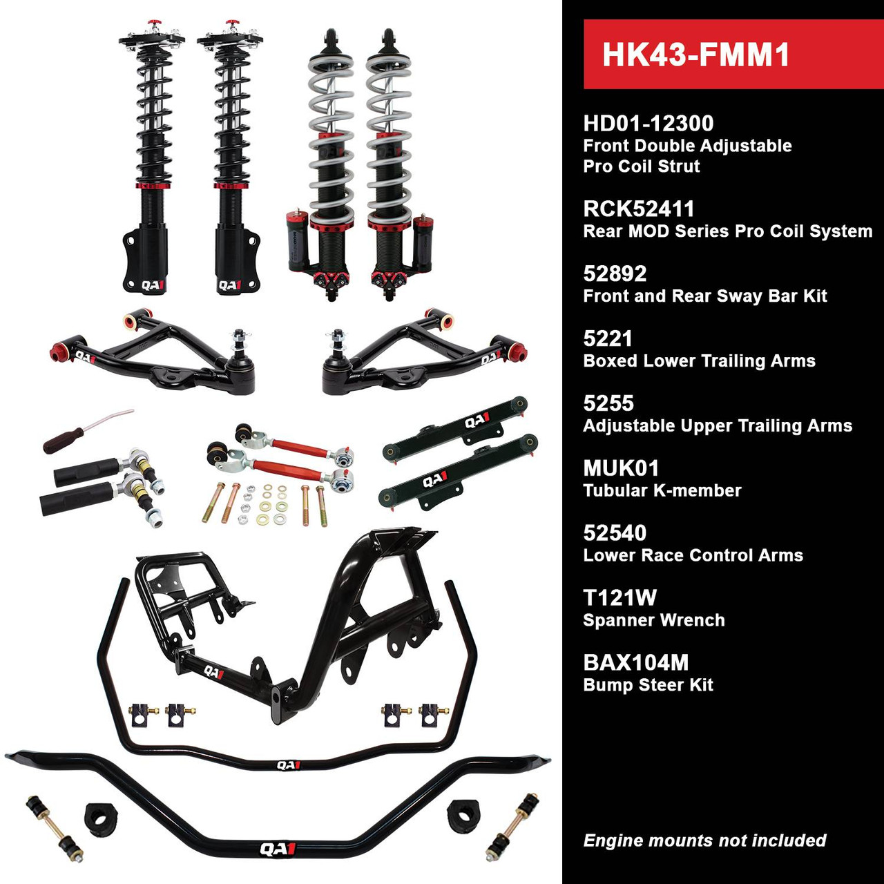 HK43-FMM1 Level 3 Full Vehicle Handling Kit, 79-86 Mustang, W
