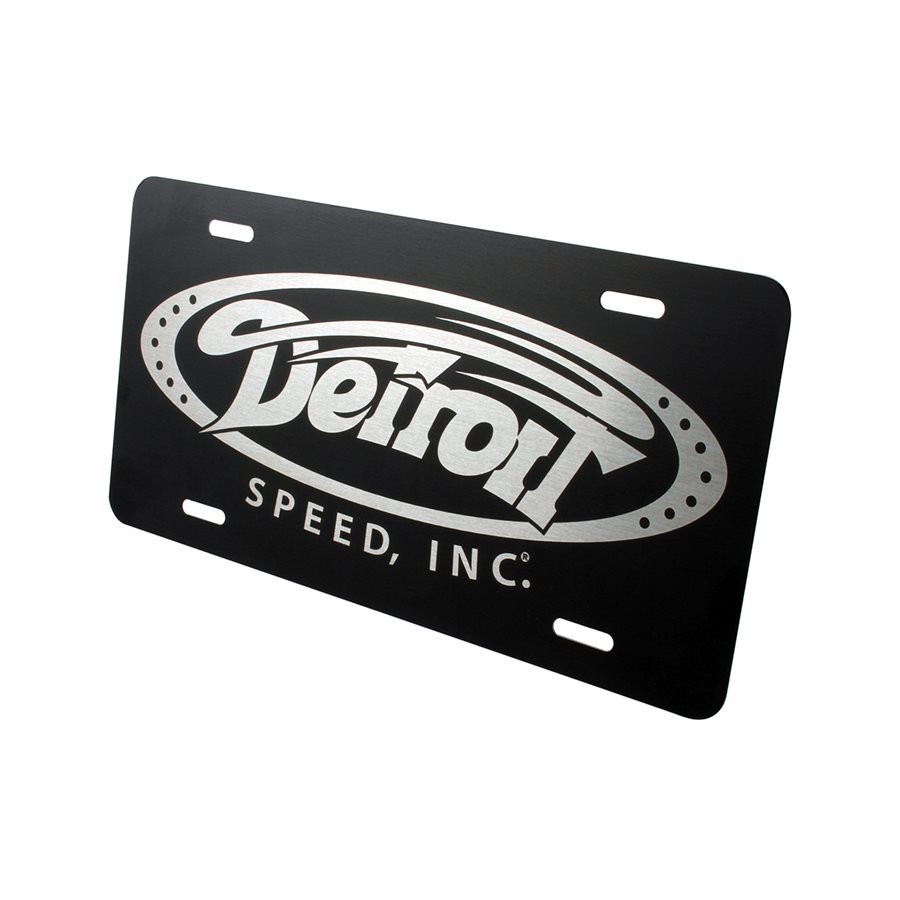 Detroit Speed License Plate - Black Anodized 011901DS - Detroit Speed Detroit Speed License Plate - Black Anodized 011901DS - Detroit Speed