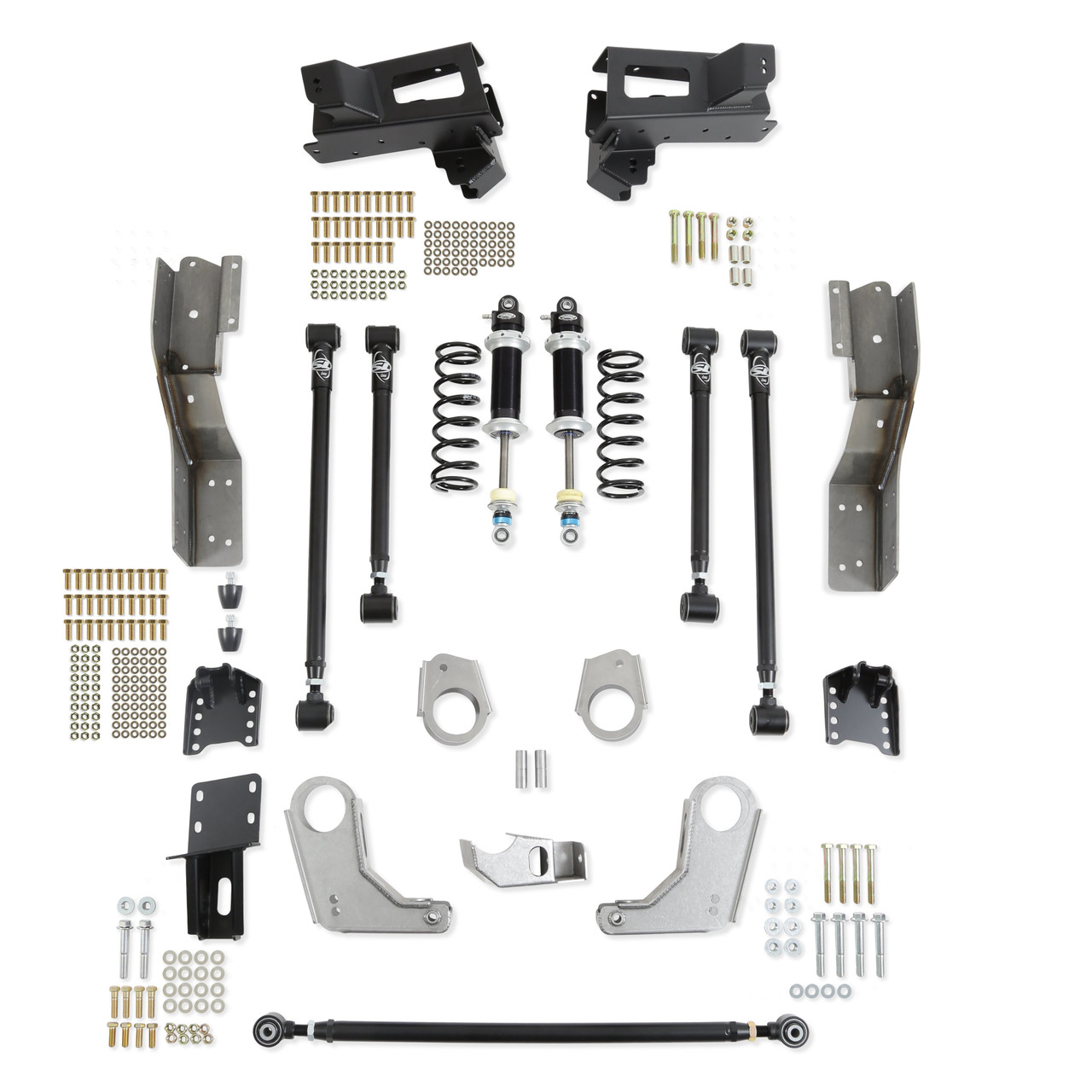 QUADRALink Rear Suspension Kit - Single Adjustable Shocks - Weld-in Axle Brackets 041754-SDS