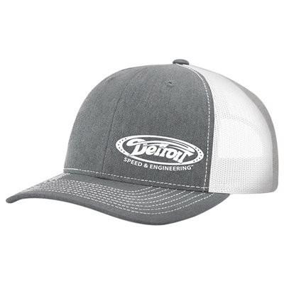 Logo Curved Bill Snap-Back Hat - Heather Gray/White
