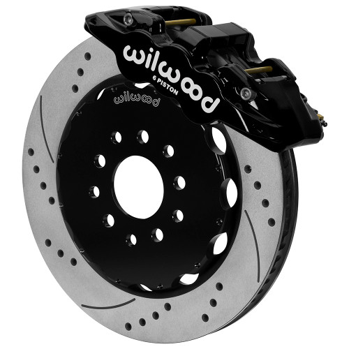 Wilwood 140-15705-D 14in. AERO6 Big Brake Front Brake Kit, Black Calipers