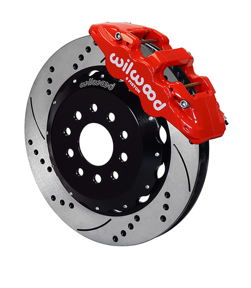 Wilwood 140-16780-DR 14.25in. AERO6 Big Brake Front Brake Kit, Red Calipers