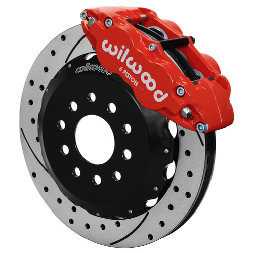 Wilwood 140-16781-DR 13in. Forged Narrow Superlite 6R Big Brake Front Brake Kit, Red Calipers