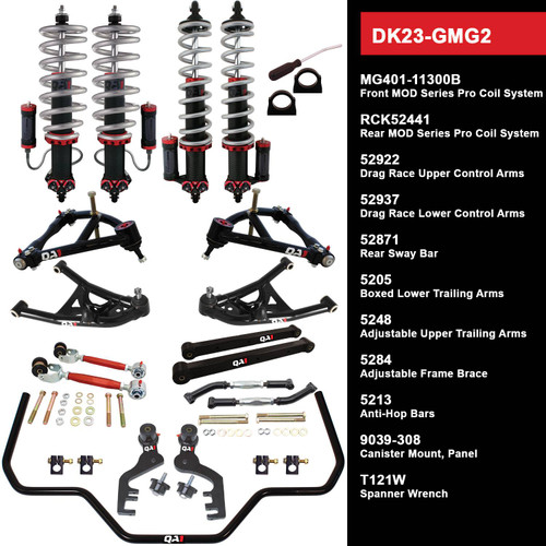 DK23-GMG2 Level 3 Full Vehicle Drag Kit, 69-72 GM G-Body, W/ Shocks