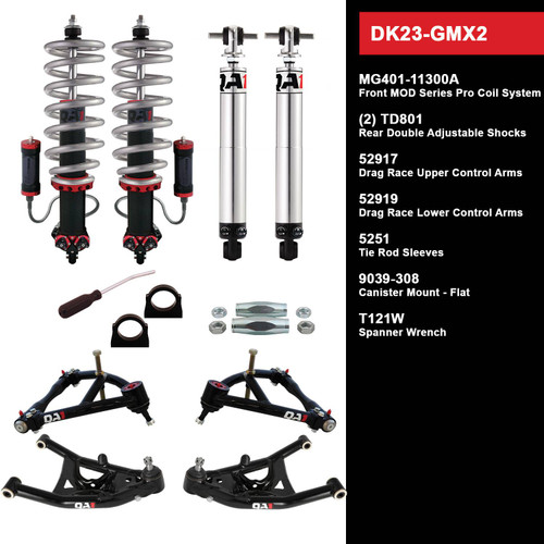 DK23-GMX2 Level 3 Full Vehicle Drag Kit, 68-74 GM X-Body, W/ Shocks