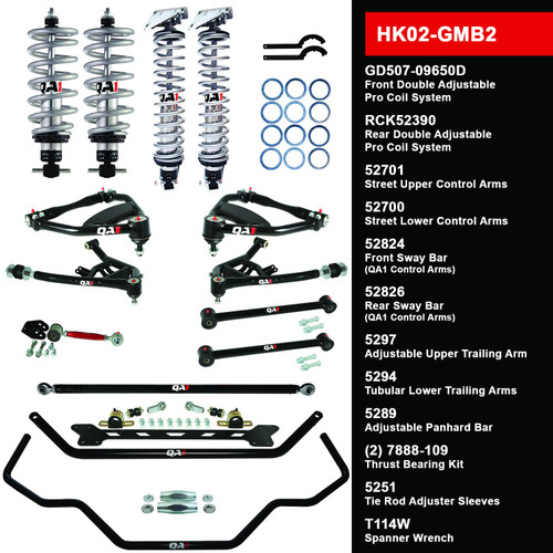 HK02-GMB2 Level 2 Full Vehicle Handling Kit, 65-68 GM B-Body, W/ Shocks
