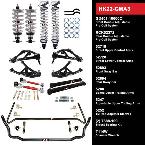 HK22-GMA3 Level 2 Full Vehicle Handling Kit, 73-77 GM A-Body, W/ Shocks