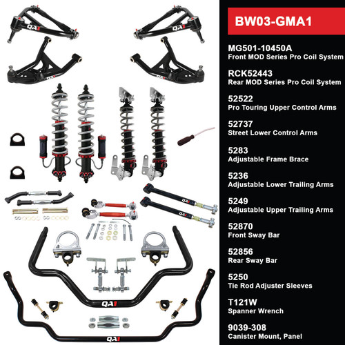 BW03-GMA1 Level 3 Big Wheel Suspension Kit, 64-67 GM A Body