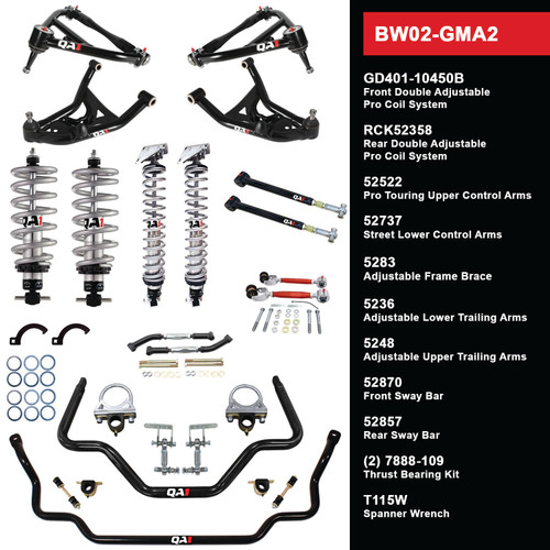 BW02-GMA2 Level 2 Big Wheel Suspension Kit, 68-72 GM A Body