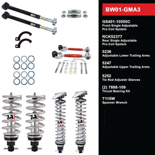 BW01-GMA3 Level 1 Big Wheel Suspension Kit, 73-77 GM A Body