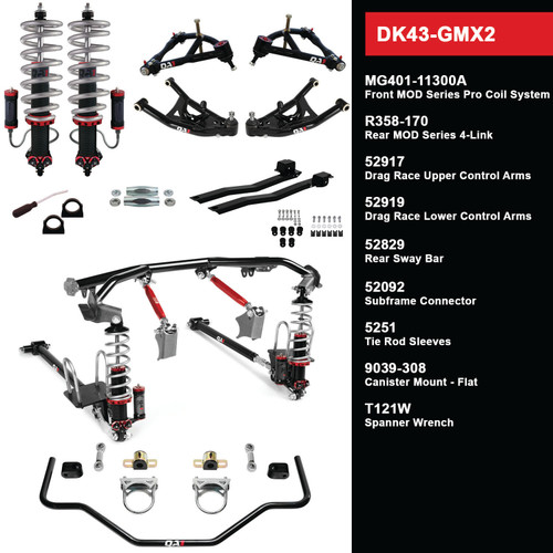 DK43-GMX2 Level 3 Drag Kit, 68-72 GM X Body