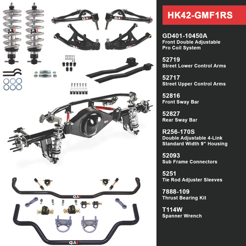 HK42-GMF1RS Level 2 Handling Kit with OE Width 9in. Housing, 67-69 GM F Body