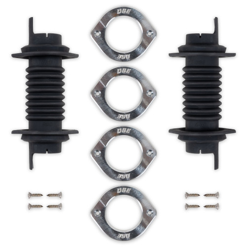 Detroit Speed Door Jamb Wiring Boot Kit - Black Anodize Trim