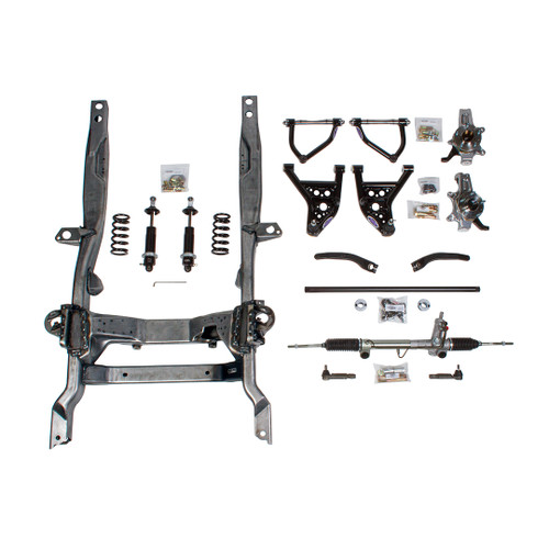 Detroit Speed Bare Hydroformed Subframe - Double Adjustable Shocks - Small Block Chevy/LS 032019-DDS