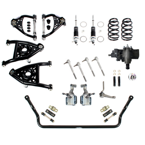 Detroit Speed Front Speed Kit 3 -  Double Adjustable Shocks - Tubular Sway Bar - SBC/LS 031323-DDS