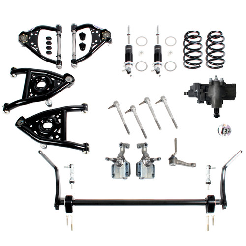 Detroit Speed Front Speed Kit 3 - Double Adjustable Shocks - Tubular Sway Bar - BBC 031328-DDS