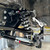 D100 front suspension assembled close up on the vehicle