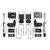 QA1 LK12-FF04 5/5 Lowering Kit, 21-26 F150 4WD, W/Spindles, Double Adjustable