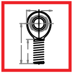 rod end measurement icon