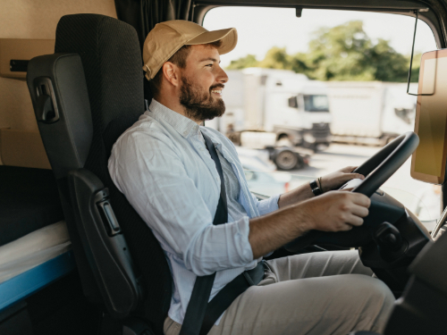 truck driver in seat