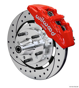 12in. Drilled Rotor, 6 Piston Red Caliper 140-10742-DR - QA1