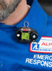 A compact RKI Instruments GasWatch 3 single-gas monitor designed for detecting carbon monoxide (CO). The device features a bright yellow backlit digital display showing gas concentration in parts per million (ppm), with easy-to-read indicators for battery life and mode. The monitor has a durable black casing, labeled with "RKI" and "GW-3," and includes an alligator clip for convenient attachment to safety equipment. Ideal for industrial and safety applications.