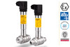 Aplisens PRE-28 differential pressure transmitter with stainless steel housing for industrial measurement of gases, vapors, and liquids.
