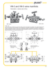 Aplisens VM-3 and VM-5 valve manifold datasheet showing 3-valve and 5-valve configurations, materials, and connection details.