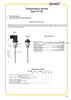 Aplisens CT-25 temperature sensor specifications and dimensional drawing