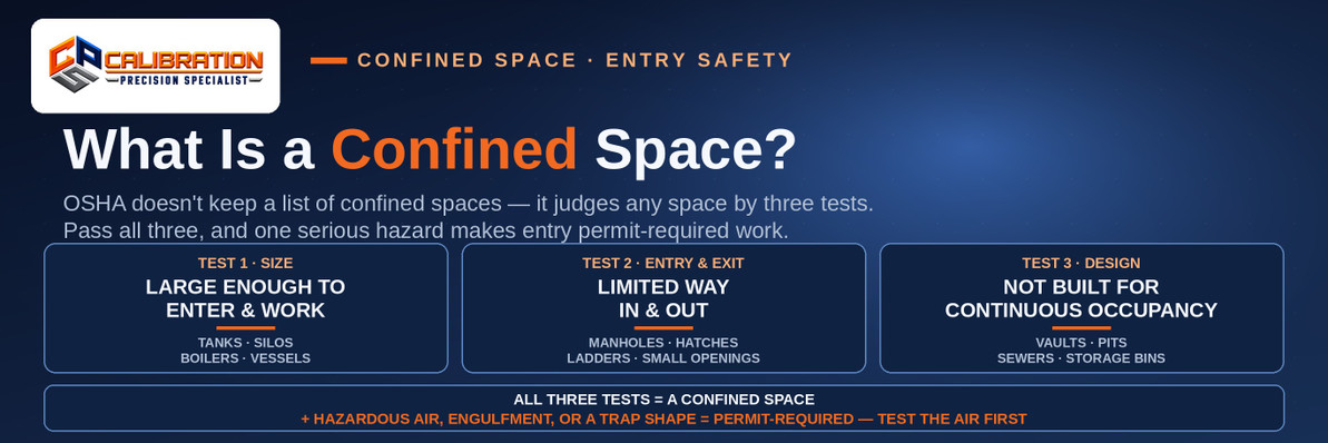 What Is a Confined Space? OSHA's Definition, the 3 Tests, and When It Becomes Permit-Required