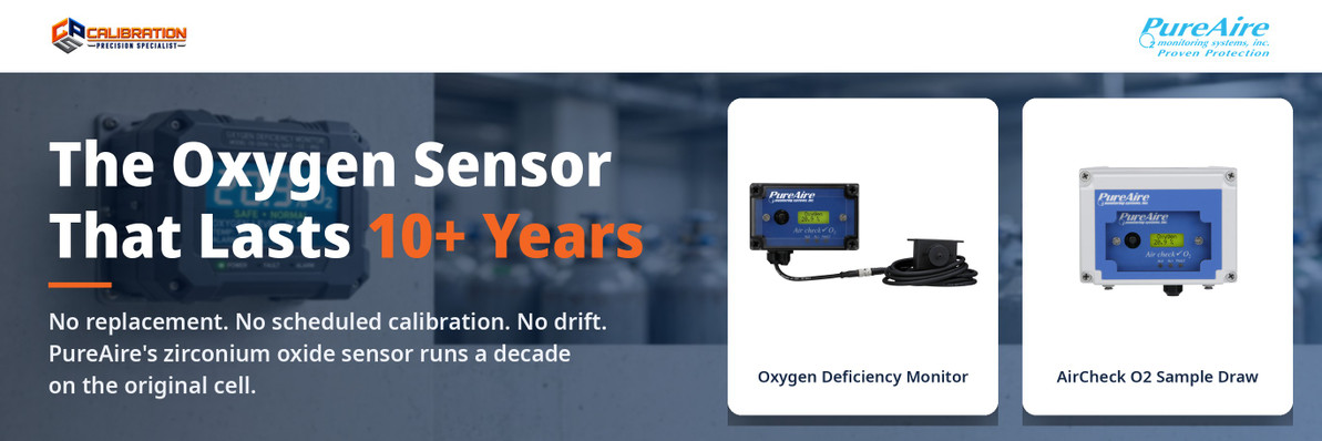 PureAire's Long-Lasting O2 Sensor: Why Their Oxygen Monitor Runs 10+ Years Without a Sensor Swap